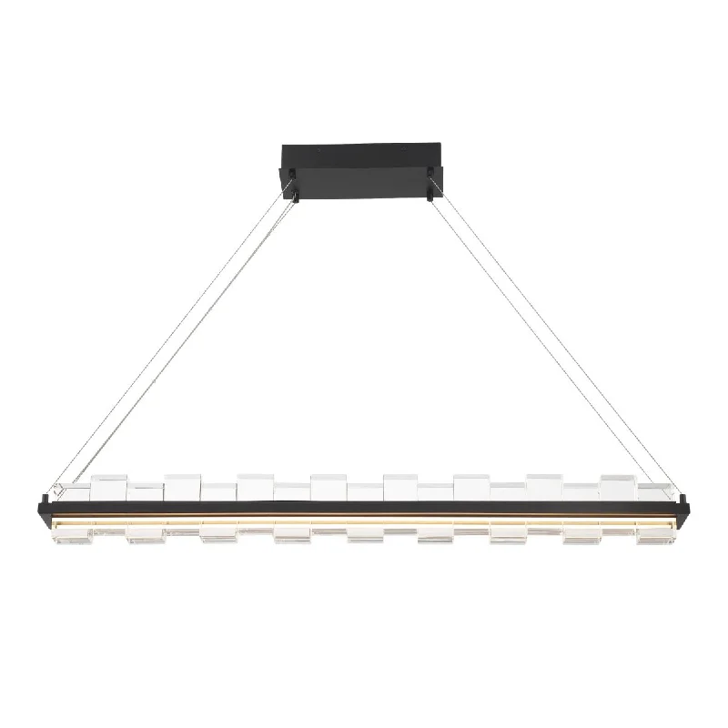 Industrial Lighting for Chemical PlantsBruco 45 in. 2 Lights LED Chandelier black Finish Industrial Lighting for Chemical PlantsBruco 45 in. 2 Lights LED Chandelier black Finish