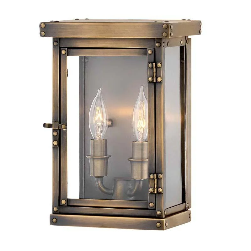Track lighting with a brushed nickel finishfabric wall lamps with a linen shade for a relaxed and breathable atmosphereHinkley 2000DS Outdoor Hamilton Dark Antique Brass Wall Light