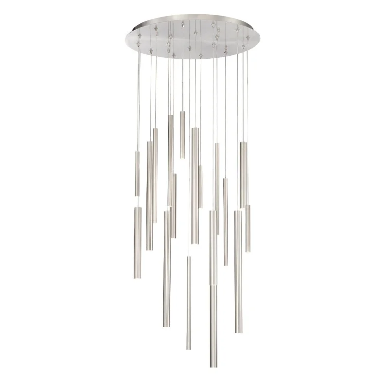 Shock - Resistant Industrial Lighting for Vibrating Machinery AreasSantana 24 in. LED Chandelier Nickel Finish Shock - Resistant Industrial Lighting for Vibrating Machinery AreasSantana 24 in. LED Chandelier Nickel Finish