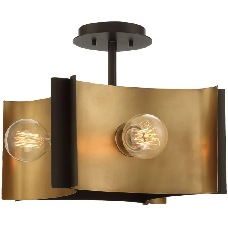 Waterproof Industrial Lighting for Wet AreasMetaollo 17 in. 4 Lights Semi Flush Mount Light Bronze finish Waterproof Industrial Lighting for Wet AreasMetaollo 17 in. 4 Lights Semi Flush Mount Light Bronze finish