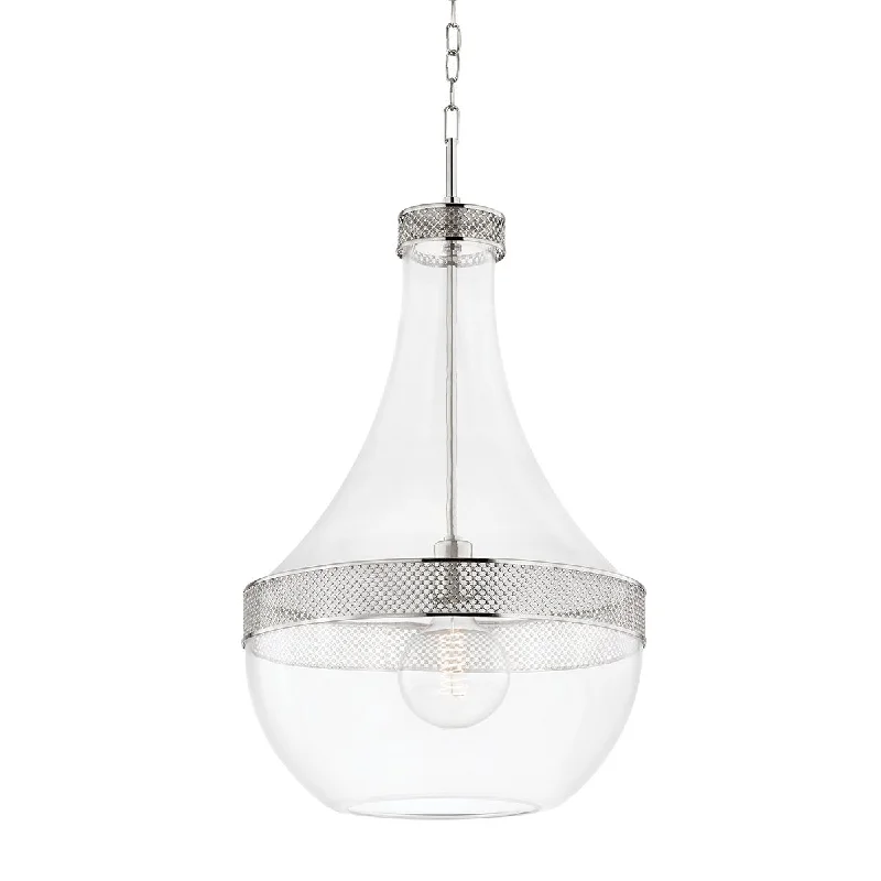Industrial Lighting for Woodworking FactoriesHagen 17 In. Pendant Light Polished Nickel Finish Industrial Lighting for Woodworking FactoriesHagen 17 In. Pendant Light Polished Nickel Finish