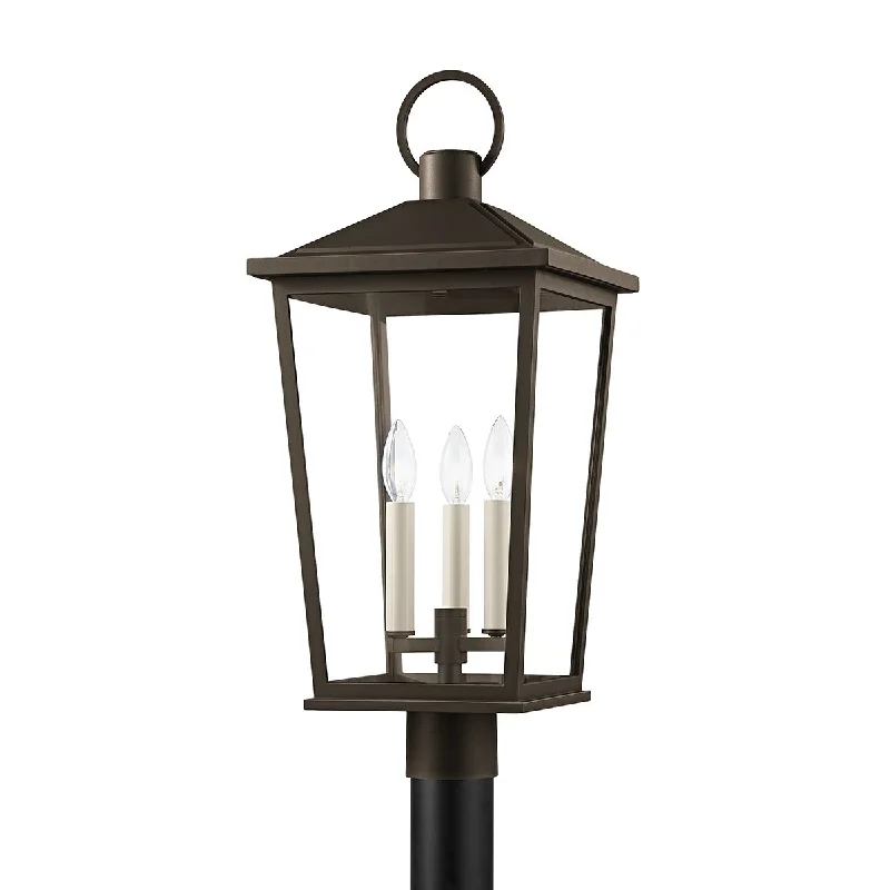 Waterproof Industrial Lighting for Wet AreasSOREN 25 in. 3 Lights Lantern Head Textured Bronze finish
