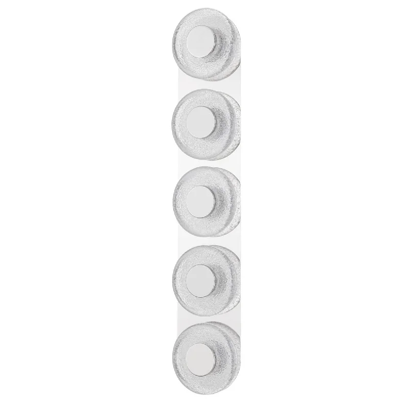 Adjustable Industrial Lighting for Flexible IlluminationPearl 33 in. 5 lights LED Wall Sconce polished nickel Finish