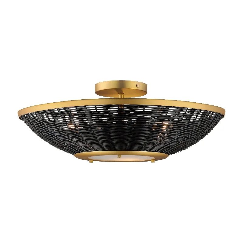 Track lighting with colored glass accentsRattan Wall Sconce/Semi Flush Mount