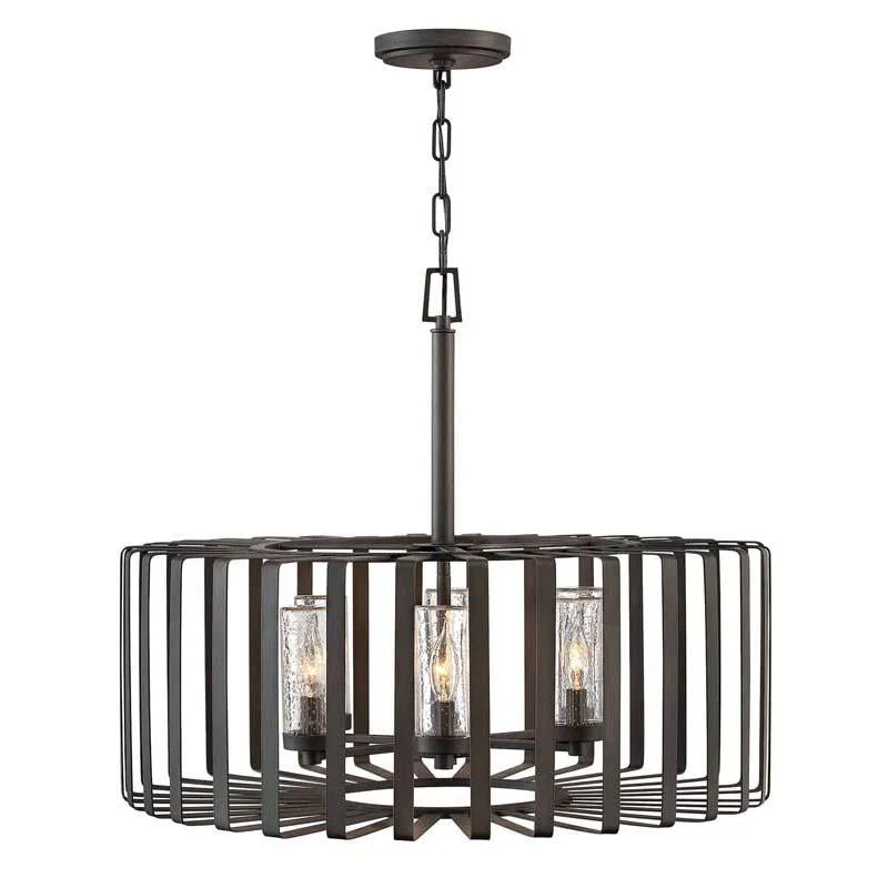 Track lighting with swivel heads for precise aimingHinkley 29505BGR Outdoor Reid Brushed Graphite Hanging Light
