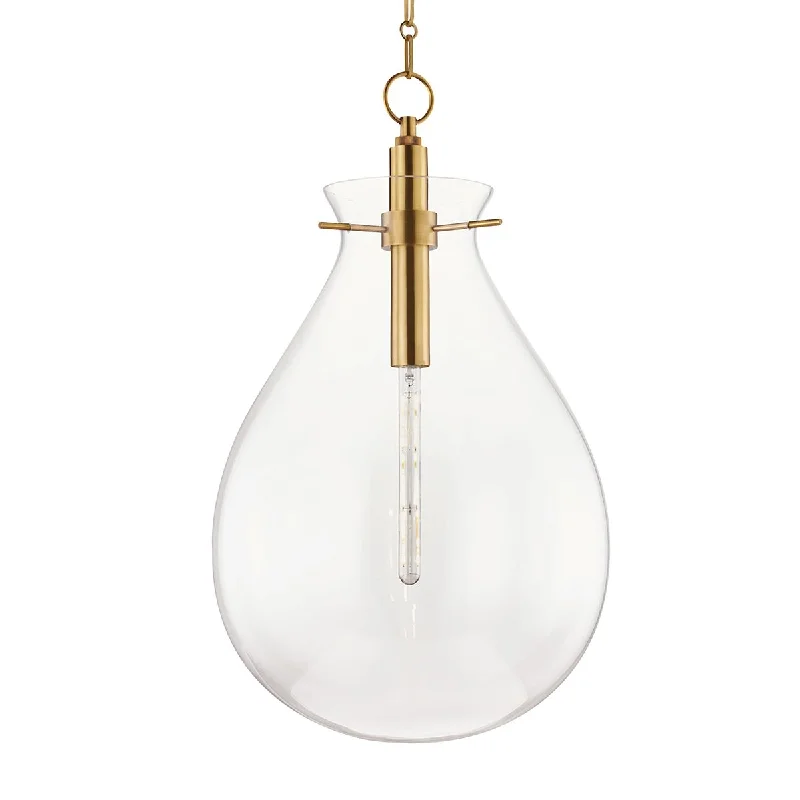 Industrial Exit Sign Lighting for Quick EvacuationIvy 18 In. LED Pendant Light Brass Finish Industrial Exit Sign Lighting for Quick EvacuationIvy 18 In. LED Pendant Light Brass Finish