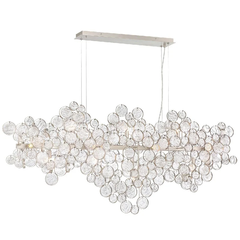 Low - Bay Industrial Lighting Fixtures for Small FactoriesTrento 56 in. 15 Lights Chandelier Silver Finish Low - Bay Industrial Lighting Fixtures for Small FactoriesTrento 56 in. 15 Lights Chandelier Silver Finish