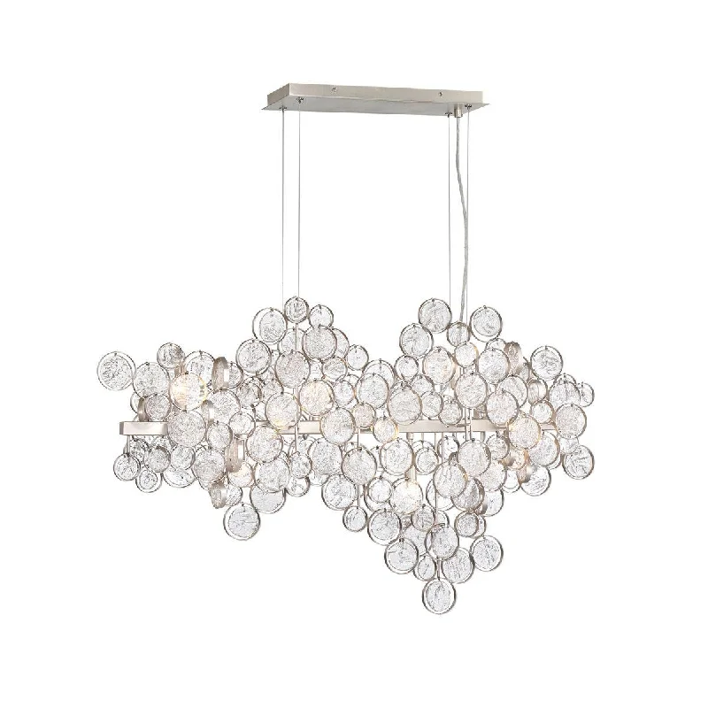 Industrial Lighting for Textile MillsTrento 40 in. 12 Lights Chandelier Silver Finish Industrial Lighting for Textile MillsTrento 40 in. 12 Lights Chandelier Silver Finish