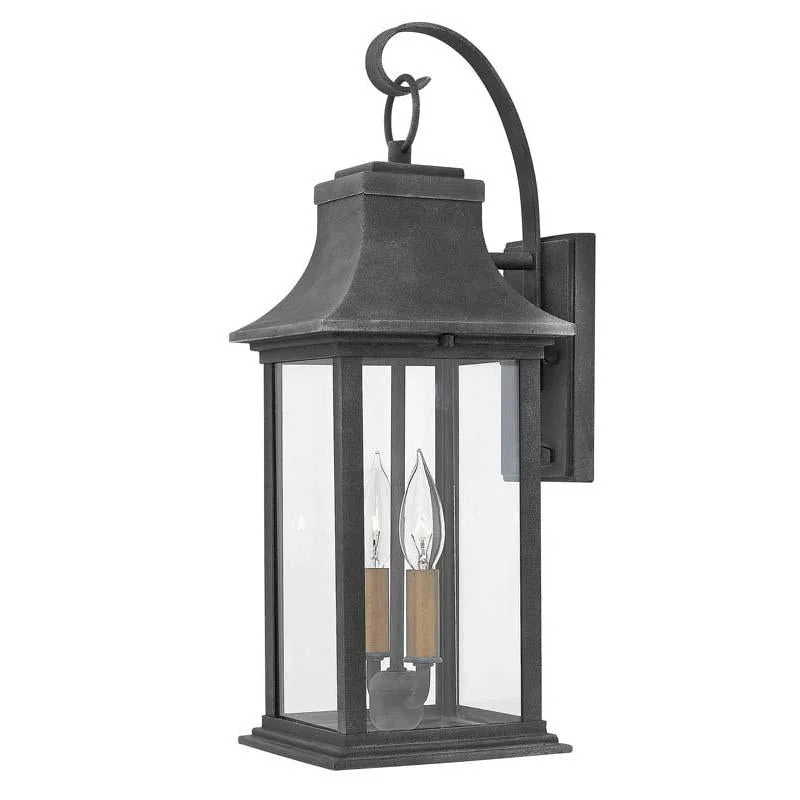 Track lighting for small apartmentsrustic farmhouse wall lamps with wooden accents for cozy bedroomsHinkley 2934 Outdoor Adair Aged Zinc Wall Light