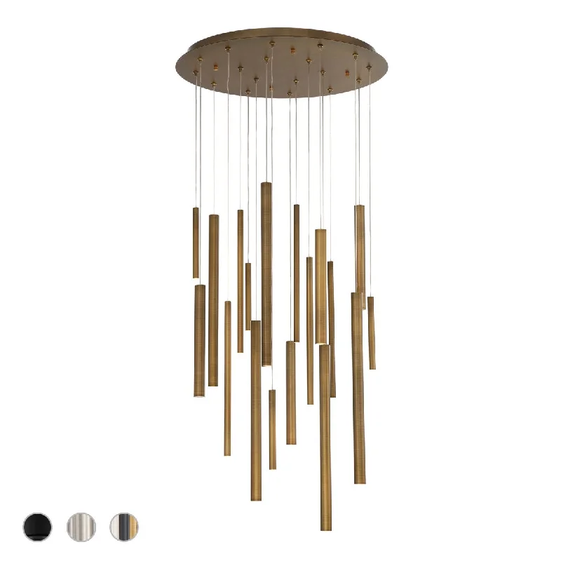 Energy - Efficient Industrial Lighting for Cost - SavingsSantana 24 in. LED Chandelier Brass Finish Energy - Efficient Industrial Lighting for Cost - SavingsSantana 24 in. LED Chandelier Brass Finish
