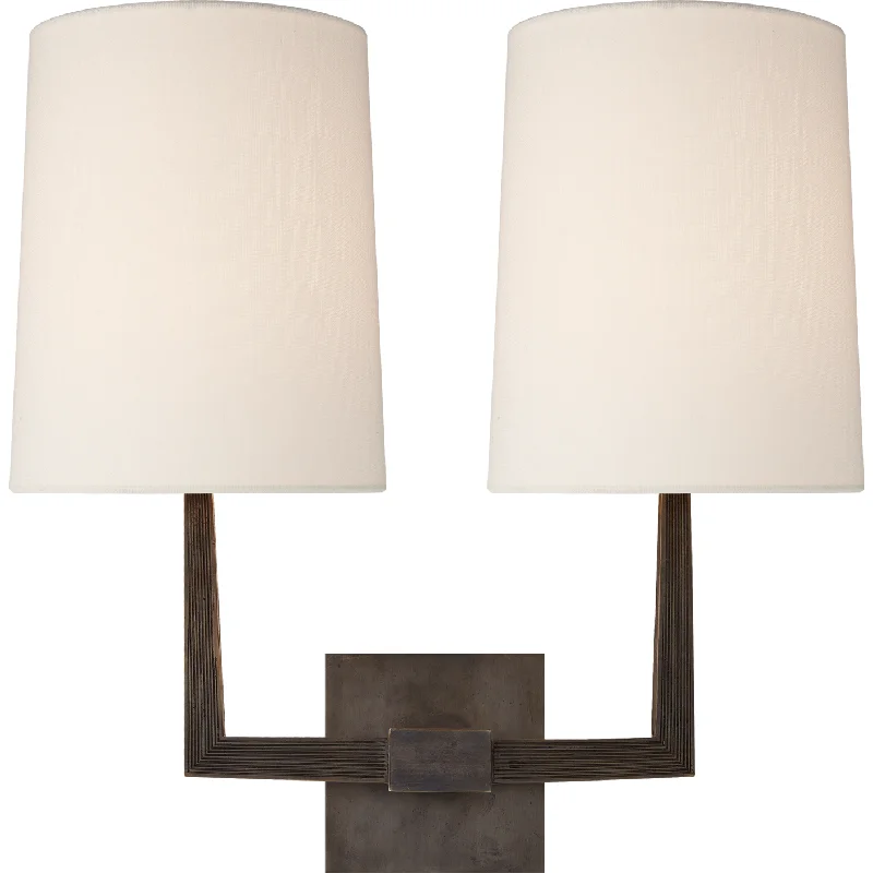 Smart track lighting with voice controlOjai Large Double Sconce