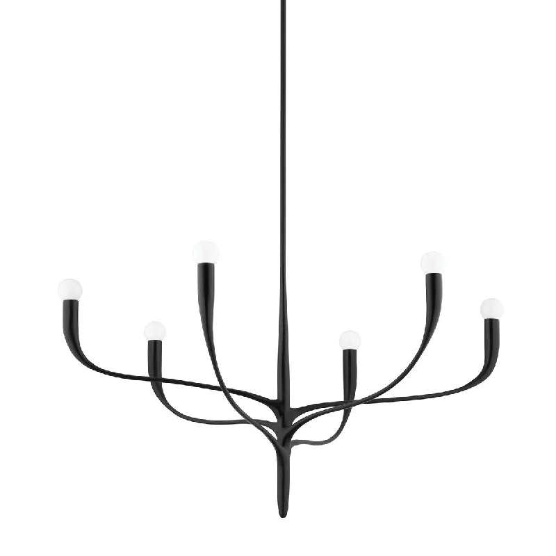 Industrial Wall - Mounted Lighting for Workshop WallsLabra 36 in. 6 Lights Chandelier iron finish Industrial Wall - Mounted Lighting for Workshop WallsLabra 36 in. 6 Lights Chandelier iron finish