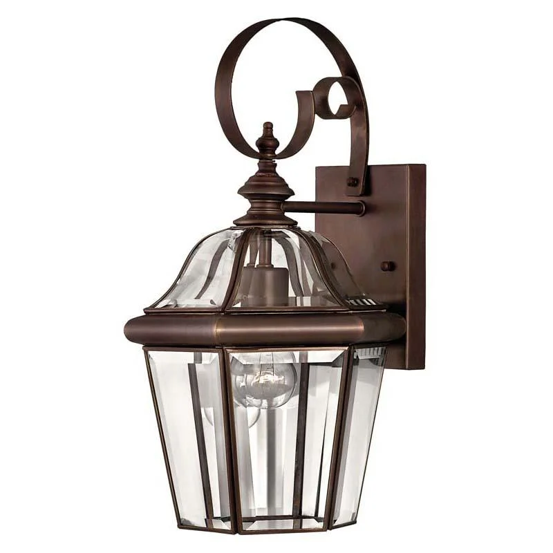 High - lumen track lighting for bright spaceswood wall lamps with natural grain for a warm and organic feelHinkley 2450CB Outdoor Augusta Copper Bronze Wall Light High - lumen track lighting for bright spaceswood wall lamps with natural grain for a warm and organic feelHinkley 2450CB Outdoor Augusta Copper Bronze Wall Light