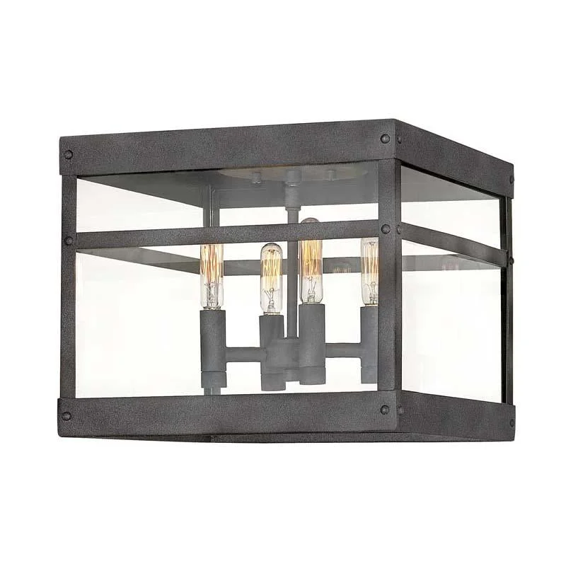 Track lighting with colored glass accentsHinkley 2803 Outdoor Porter Ceiling Light
