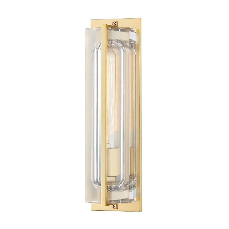 Industrial Lighting for Textile MillsHawkins 17 in. LED Wall Light Brass finish