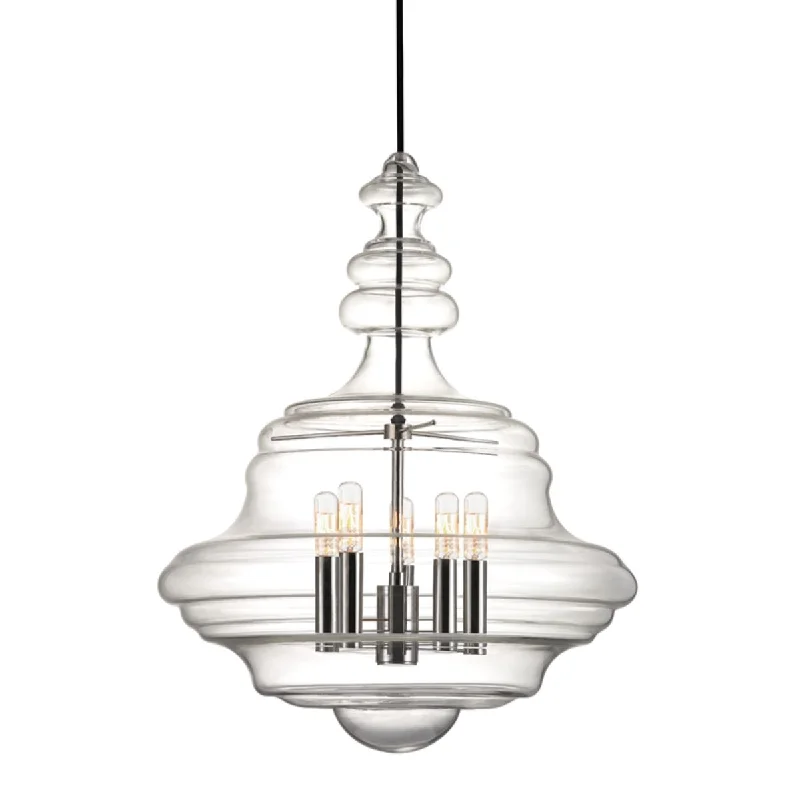 Industrial Lighting for Printing Press FacilitiesWashington 20 in. 5 Lights Pendant Light Polished Nickel Finish Industrial Lighting for Printing Press FacilitiesWashington 20 in. 5 Lights Pendant Light Polished Nickel Finish