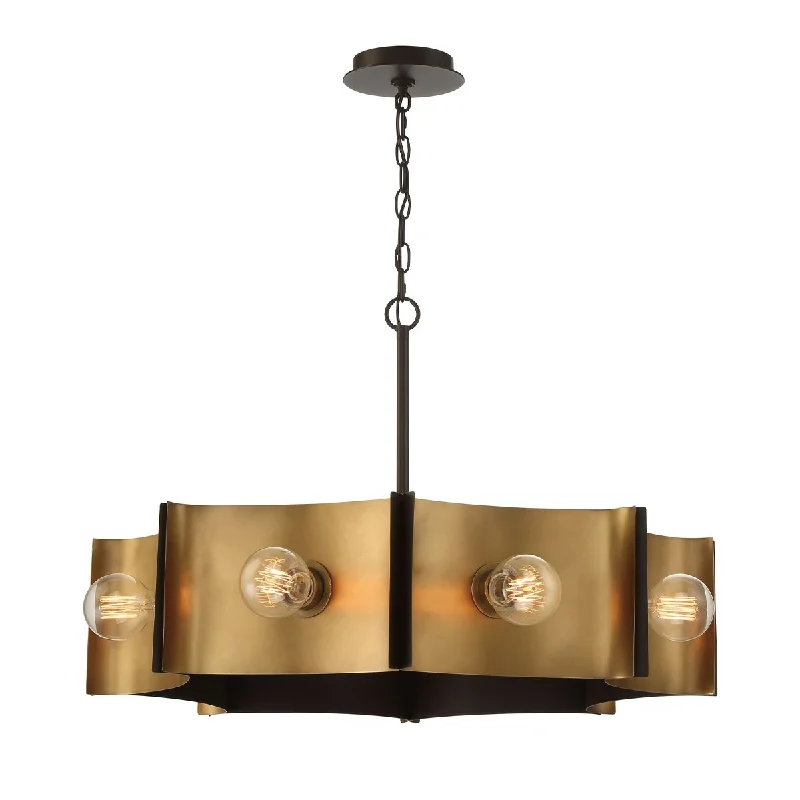Industrial Lighting for Automotive Manufacturing PlantsMetallo 30 in. 8 Lights Chandelier Brass Finish Industrial Lighting for Automotive Manufacturing PlantsMetallo 30 in. 8 Lights Chandelier Brass Finish