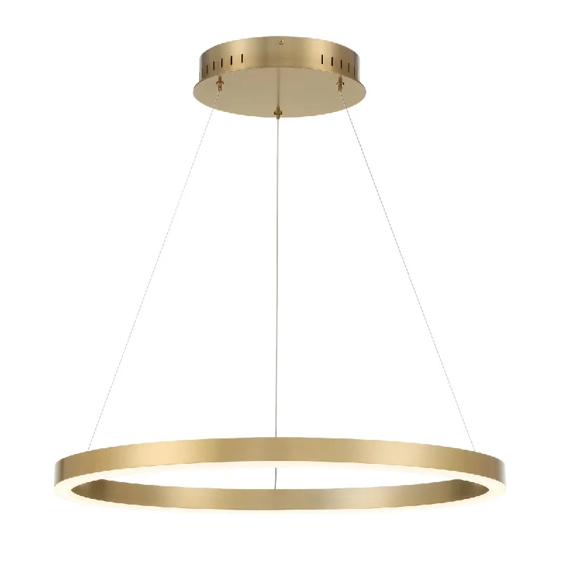Industrial Task Lighting for Precision WorkstationsSpunto 28 in. LED Chandelier gold Finish
