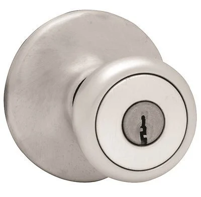 Track lighting with a brushed nickel finishKwikset Tylo Entry Lockset 400T26Dmk
