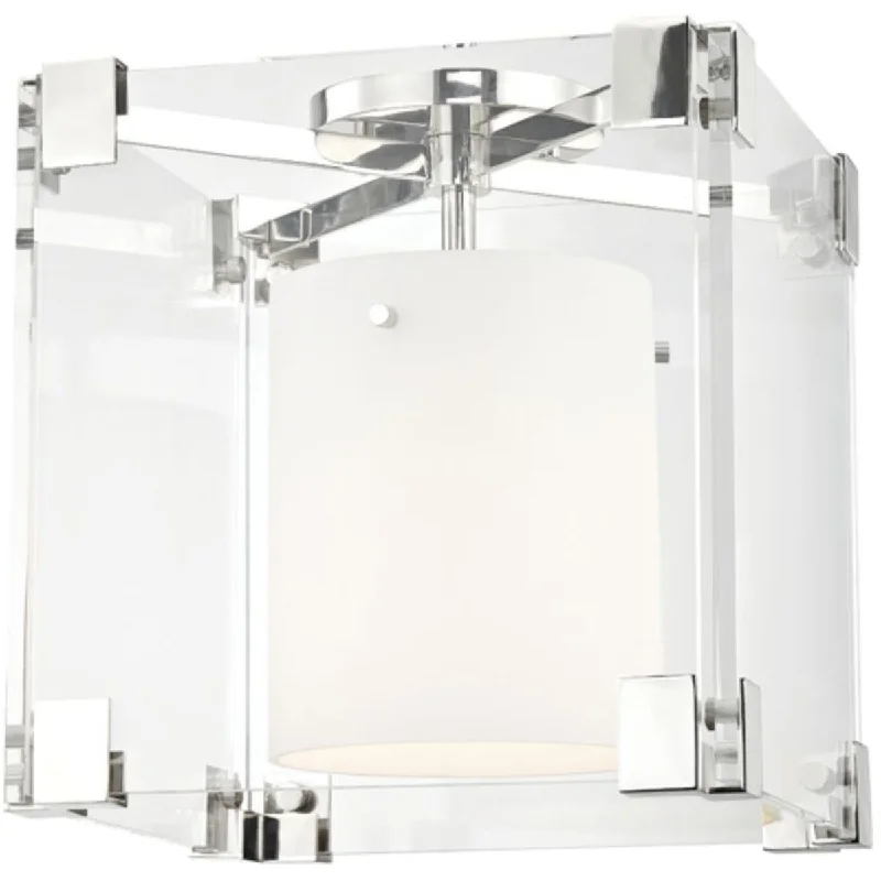 Industrial Task Lighting for Precision WorkstationsAchilles 13 in. Flush Mount Light Polished Nickel Finish Industrial Task Lighting for Precision WorkstationsAchilles 13 in. Flush Mount Light Polished Nickel Finish