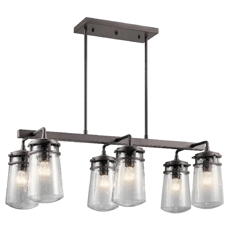 Victorian - Inspired Chandeliers with Ornate DetailsVictorian - Inspired Chandeliers with Ornate DetailsLyndon - Outdoor Linear Chandelier 6Lt - 49835AZ