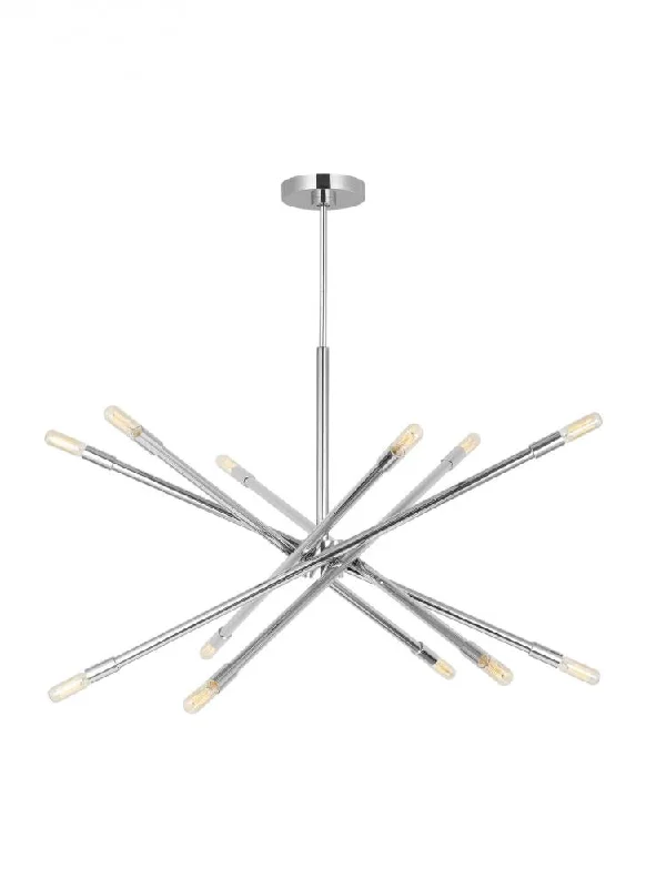 Chandeliers with Metal Frames in Silver FinishChandeliers with Metal Frames in Silver FinishEastyn Large Chandelier