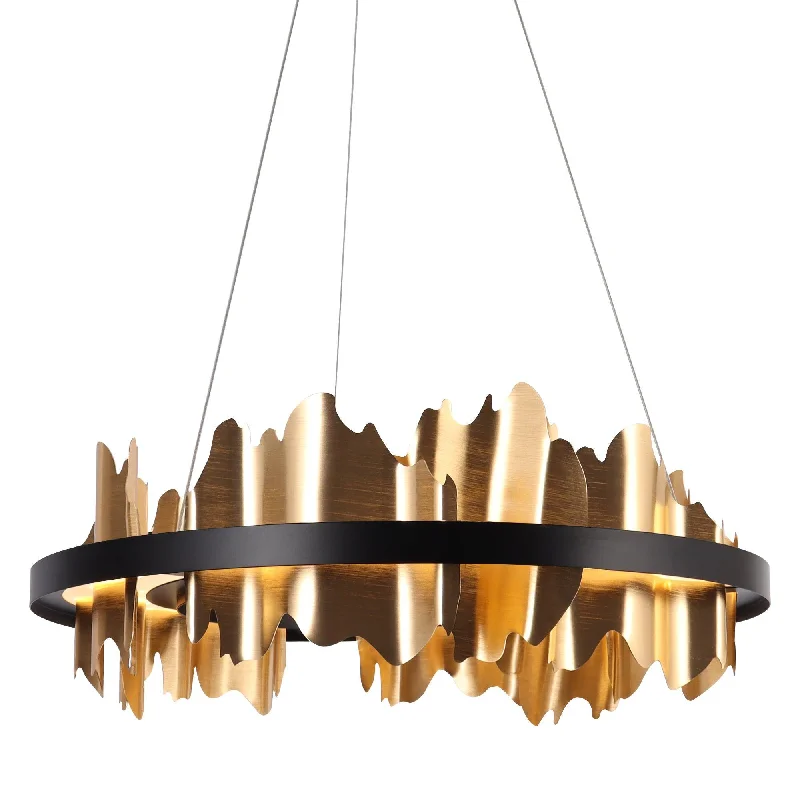 Chandeliers with Adjustable Height for Custom InstallationChandeliers with Adjustable Height for Custom Installation1-Light LED Black Gold Chandelier Chandeliers with Adjustable Height for Custom InstallationChandeliers with Adjustable Height for Custom Installation1-Light LED Black Gold Chandelier