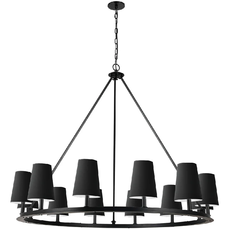 Industrial Iron Chandeliers for Loft - Inspired SpacesIndustrial Iron Chandeliers for Loft - Inspired Spaces12 Lights Incandescent Chandelier, MB w/ BK Shades Industrial Iron Chandeliers for Loft - Inspired SpacesIndustrial Iron Chandeliers for Loft - Inspired Spaces12 Lights Incandescent Chandelier, MB w/ BK Shades