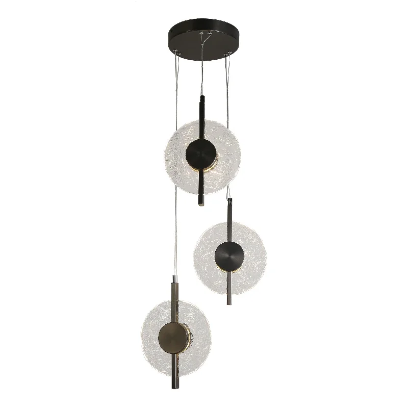 Chandeliers with Clear Crystal for a Sparkling EffectChandeliers with Clear Crystal for a Sparkling Effect3-Light LED Black Cluster Glass Pendant Light Chandeliers with Clear Crystal for a Sparkling EffectChandeliers with Clear Crystal for a Sparkling Effect3-Light LED Black Cluster Glass Pendant Light