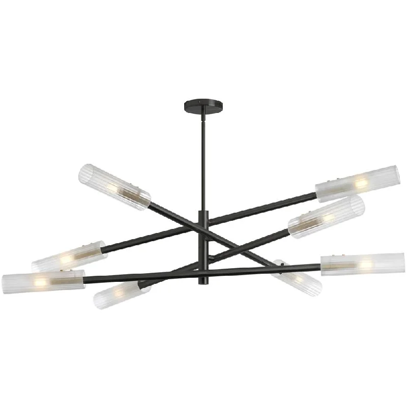 Chandeliers with Metal Frames in Black FinishChandeliers with Metal Frames in Black Finish8 Lights Incandescent Chandelier, MB & AGB w/ FR Glass Chandeliers with Metal Frames in Black FinishChandeliers with Metal Frames in Black Finish8 Lights Incandescent Chandelier, MB & AGB w/ FR Glass