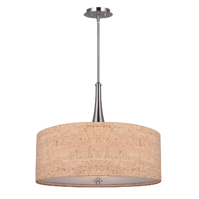 Chandeliers with Dimmable Lights for Ambiance ControlChandeliers with Dimmable Lights for Ambiance ControlEden 3 Light Chandelier with Cork and Brushed Nickel Finish and Cork Shade Chandeliers with Dimmable Lights for Ambiance ControlChandeliers with Dimmable Lights for Ambiance ControlEden 3 Light Chandelier with Cork and Brushed Nickel Finish and Cork Shade