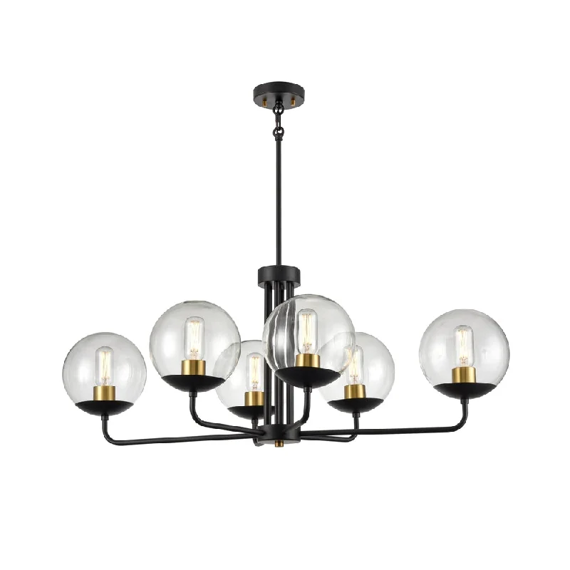 Chandeliers with Metal Frames in Bronze FinishChandeliers with Metal Frames in Bronze FinishMackenzie Delta 6 Light Linear
