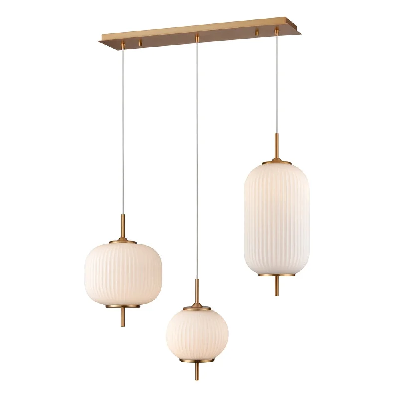 Chandeliers with Adjustable Height for Custom InstallationChandeliers with Adjustable Height for Custom InstallationMount Pearl 30 Inch 3 Light Linear