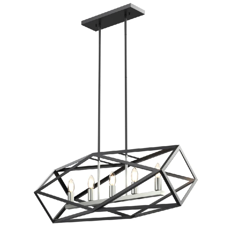 Chandeliers with Frosted Glass for a Softer Light DiffusionChandeliers with Frosted Glass for a Softer Light DiffusionPolygon 5 Light Linear