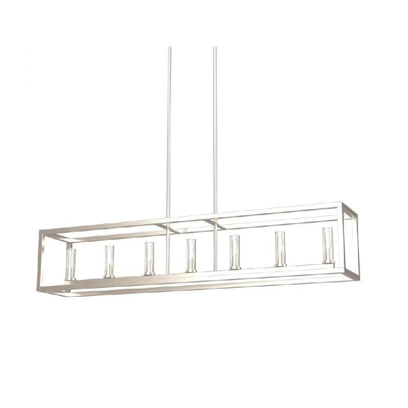 Chandeliers with Metal Frames in Black FinishChandeliers with Metal Frames in Black FinishSambre 7 Light Linear