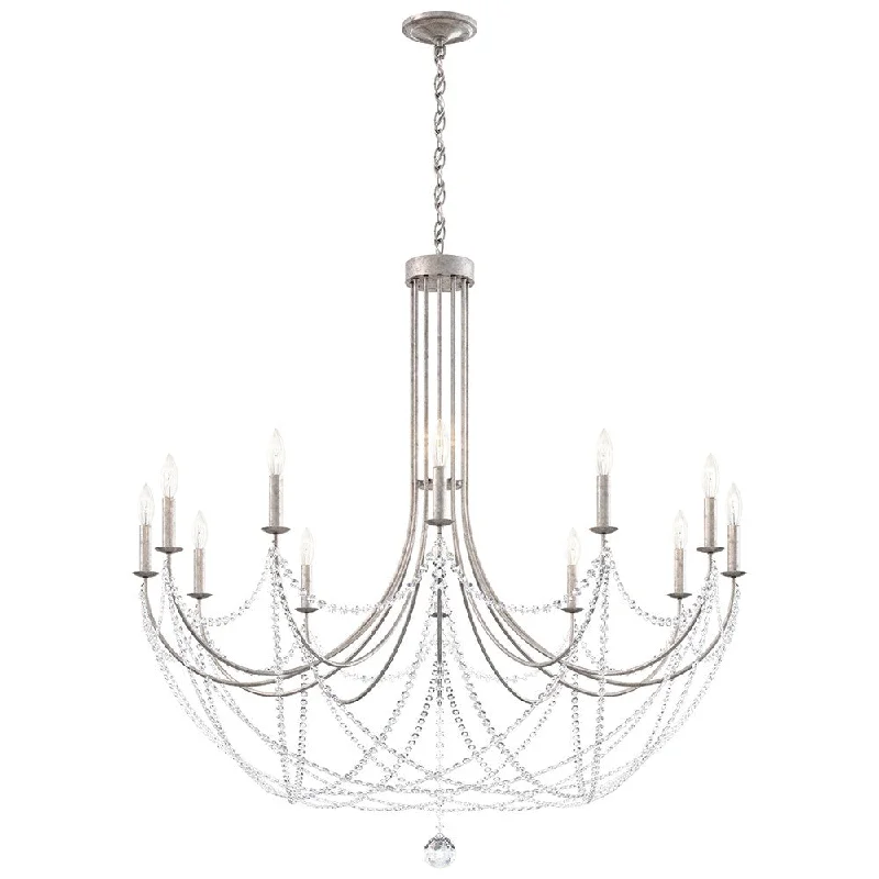 Chandeliers with Clear Crystal for a Sparkling EffectChandeliers with Clear Crystal for a Sparkling EffectVerdana 12 Light Chandelier