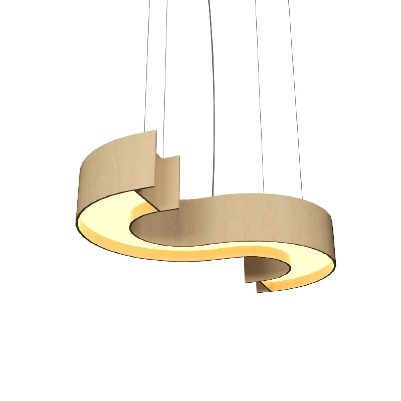 Industrial Style Ceiling Lights with Exposed Bulbs and Metal CagesIndustrial Style Ceiling Lights with Exposed Bulbs and Metal CagesAccord Organic 1062LED.34 Pendant Light - Maple