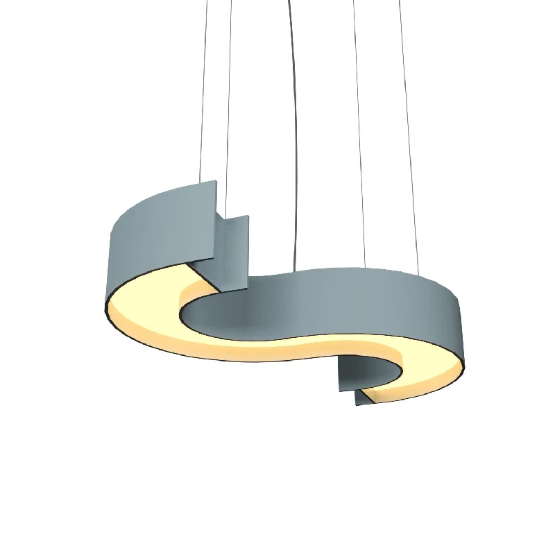 Japanese - Inspired Ceiling Lights with Shoji - Screen - like DiffusersJapanese - Inspired Ceiling Lights with Shoji - Screen - like DiffusersAccord Organic 1062LED.40 Pendant Light - Satin Blue