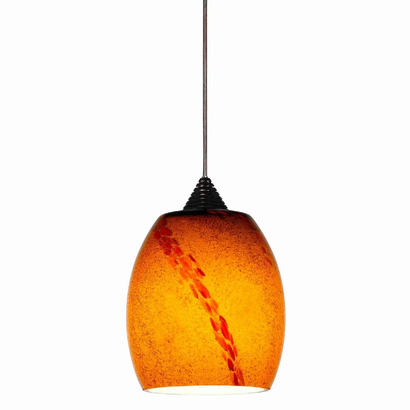 Indian - Themed Ceiling Lights with Intricate Filigree and Mirror WorkIndian - Themed Ceiling Lights with Intricate Filigree and Mirror WorkBenzara 5W Integrated Led Pendant Lighting with Dimmer Feature, Yellow and Bronze
