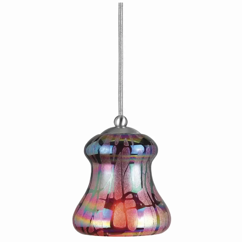 Indian - Themed Ceiling Lights with Intricate Filigree and Mirror WorkIndian - Themed Ceiling Lights with Intricate Filigree and Mirror WorkBenzara Bell Design Glass Shade Pendant Lighting with Canopy, Multicolor