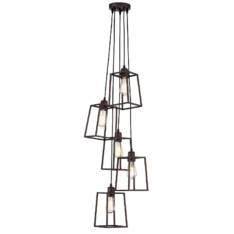 Gothic Ceiling Lights with Dark Metalwork and Pointed ArchesGothic Ceiling Lights with Dark Metalwork and Pointed ArchesChloe Lighting CH2D014RB18-DP5 Ironclad Industrial 5 Light Oil Rubbed Bronze Large Pendant Ceiling Fixture 18`` Wide