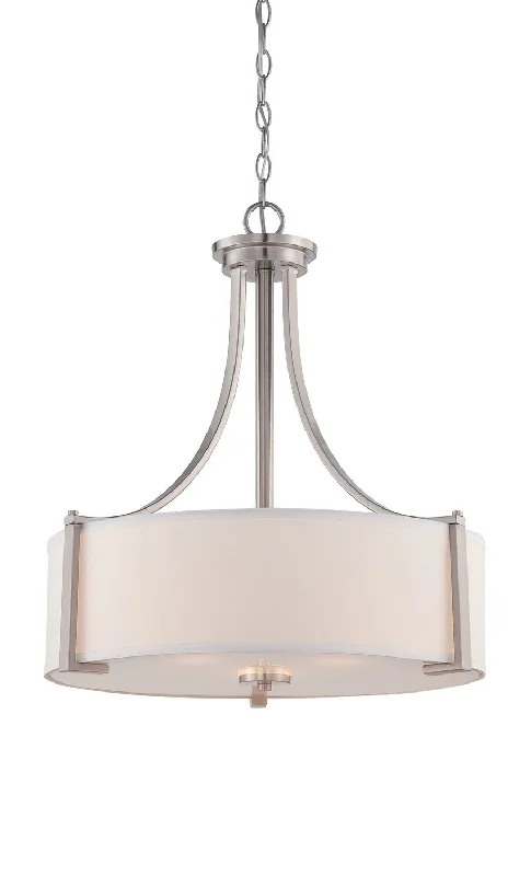 Moroccan Ceiling Lights with Colorful Stained Glass and Geometric CarvingsMoroccan Ceiling Lights with Colorful Stained Glass and Geometric CarvingsDesigners Fountain Axel 86231-SP Pendant Light - Satin Platinum