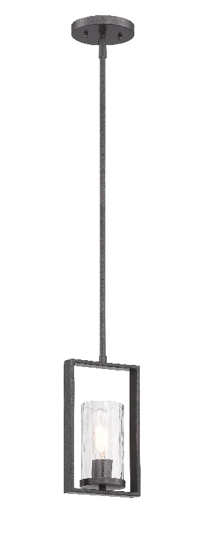 Scandinavian Style Ceiling Lights with Light Wood AccentsScandinavian Style Ceiling Lights with Light Wood AccentsDesigners Fountain Elements 86530-CHA Pendant Light - Charcoal