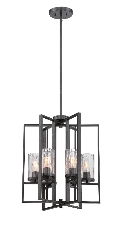 African - Inspired Ceiling Lights with Tribal Patterns and Natural MaterialsAfrican - Inspired Ceiling Lights with Tribal Patterns and Natural MaterialsDesigners Fountain Elements 86556-CHA Pendant Light - Charcoal