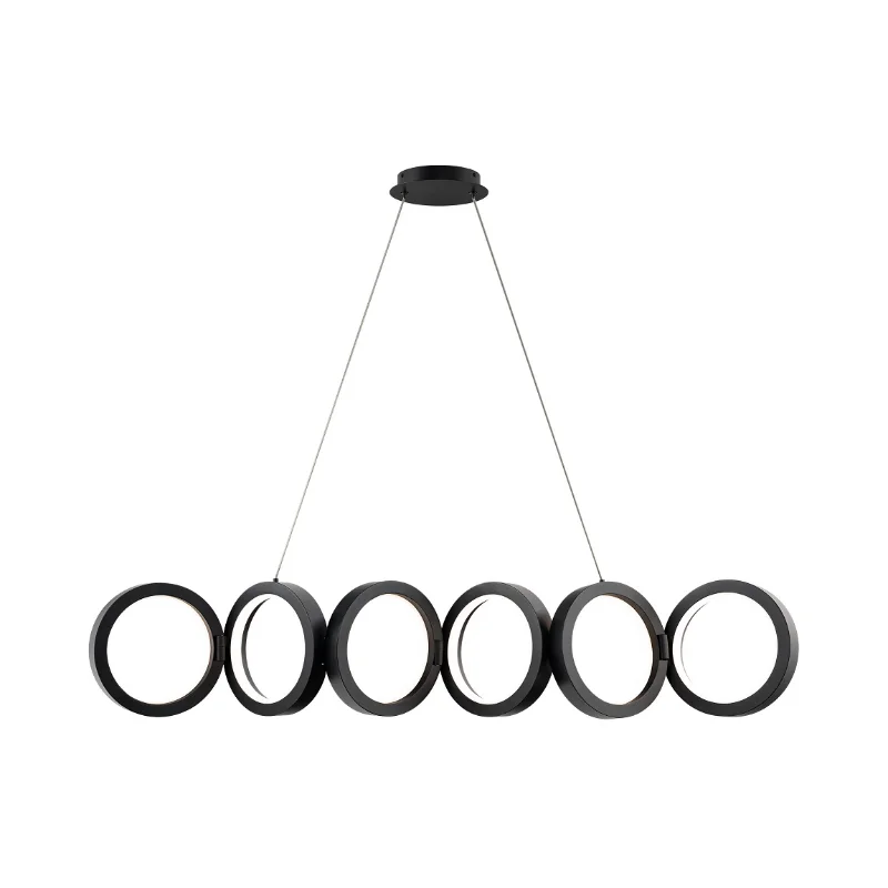 Bohemian Ceiling Lights with Beads, Tassels, and Colorful GlassBohemian Ceiling Lights with Beads, Tassels, and Colorful GlassdweLED PD-53448 Cabot 6-lt 48" LED Pendant