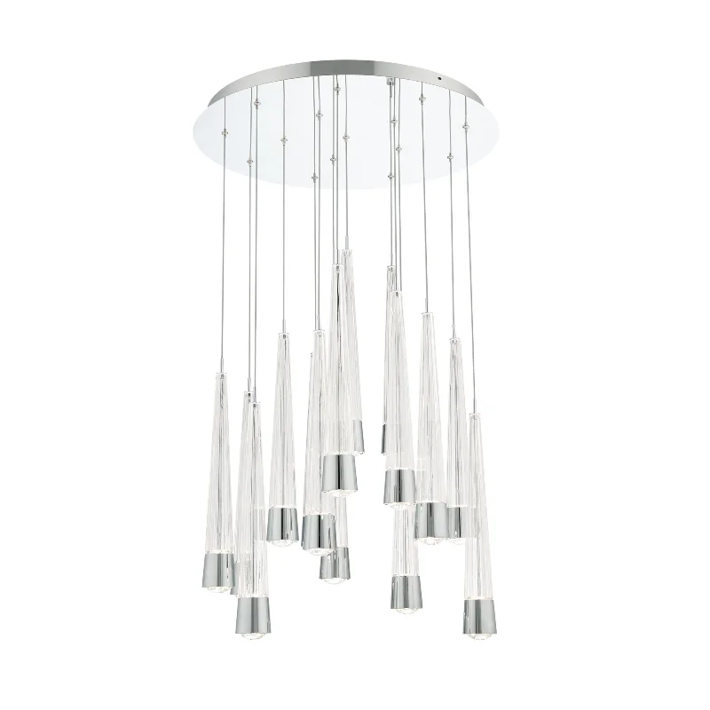 Bohemian Ceiling Lights with Beads, Tassels, and Colorful GlassBohemian Ceiling Lights with Beads, Tassels, and Colorful GlassdweLED PD-59421R Quill Round 21-lt 26" LED Pendant