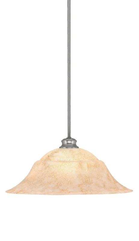 Indian - Themed Ceiling Lights with Intricate Filigree and Mirror WorkIndian - Themed Ceiling Lights with Intricate Filigree and Mirror WorkToltec Stem 72-BN-53818 Pendant Light - Brushed Nickel