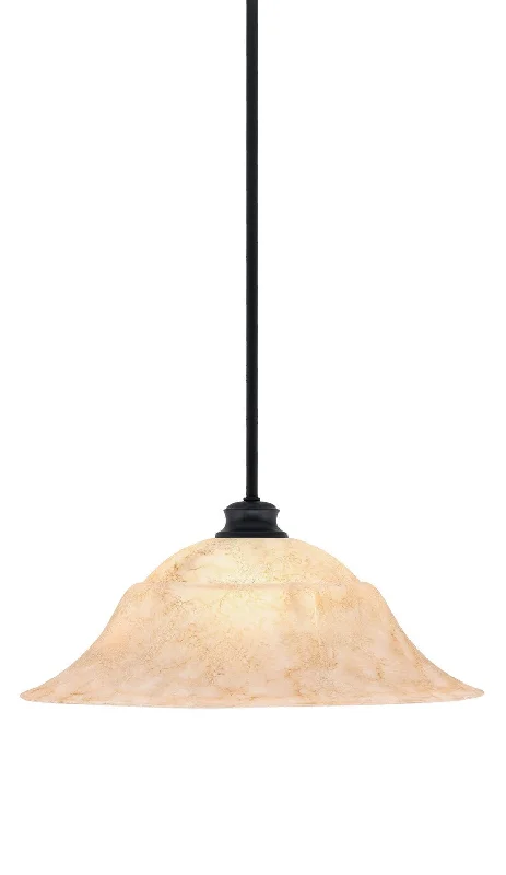 Indian - Themed Ceiling Lights with Intricate Filigree and Mirror WorkIndian - Themed Ceiling Lights with Intricate Filigree and Mirror WorkToltec Stem 72-MB-53818 Pendant Light - Matte Black