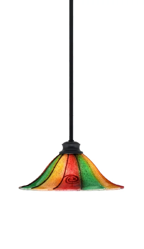 Glass Ceiling Lights with Frosted, Colored, or Etched GlassGlass Ceiling Lights with Frosted, Colored, or Etched GlassToltec Stem 72-MB-764 Pendant Light - Matte Black