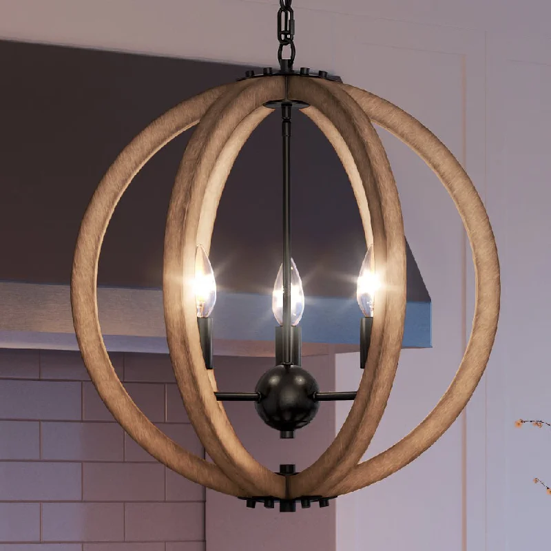 Scandinavian Style Ceiling Lights with Light Wood AccentsScandinavian Style Ceiling Lights with Light Wood AccentsUEX2342 Luxe Industrial Pendant 18''H x 18''W, Matte Black Finish, Pittsburg Collection
